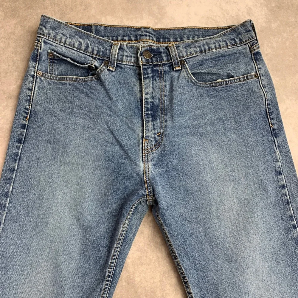 Levis 505 Regular Fit‎ Straight Leg Mens Jeans Medium Wash Blue W34 L32 Zip Fly